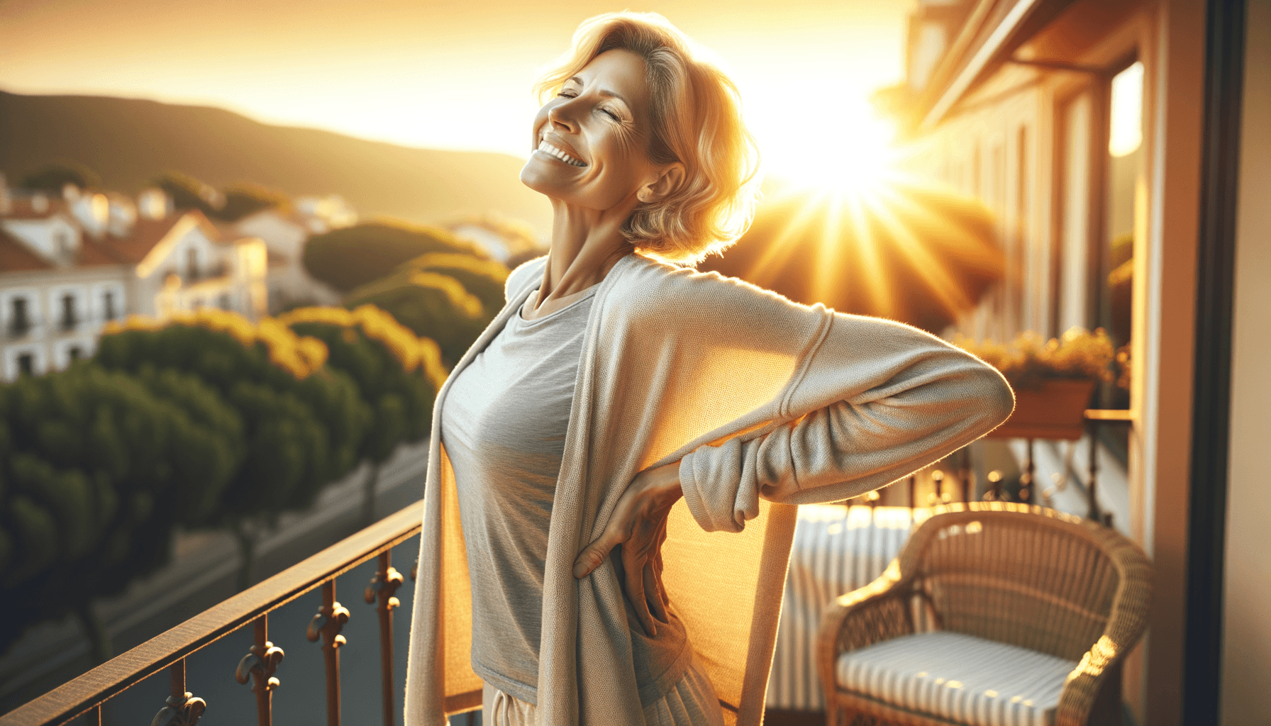 Active lifestyle - woman stretching